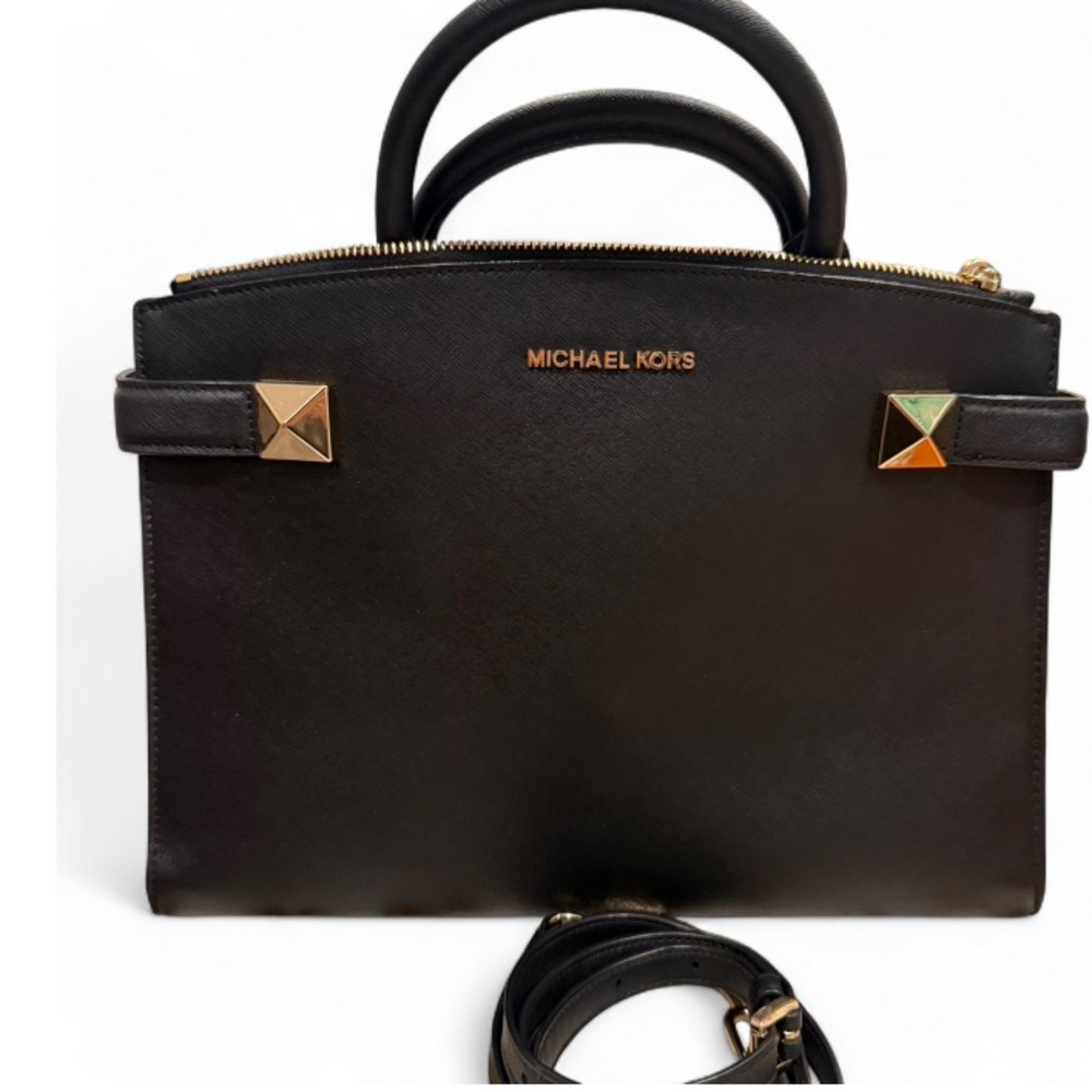 Michael Kors Black Saffiano Satchel - Picture 10 of 10